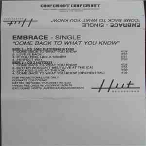 Embrace - Come Back To What You Know