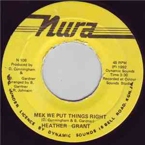 Boris Gardner / Heather Grant - Put Things Right / Mek We Put Things Right