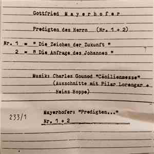 Mayerhofer - Predigten Des Herrn (Nr. 1 + 2)