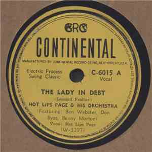 Hot Lips Page And His Orchestra - The Lady In Debt / Sunset Blues