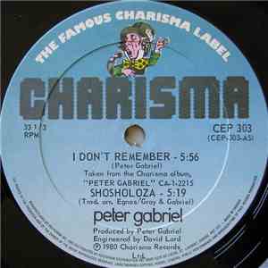 Peter Gabriel - I Don't Remember