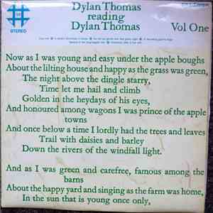 Dylan Thomas - Dylan Thomas Reading Dylan Thomas, Vol One