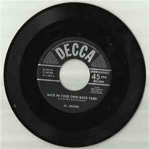 Al Jolson - Back in Your own Backyard / Toot, Toot, Tootsie