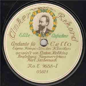 Anton Hekking - Andante Voor Cello