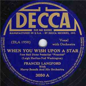 Frances Langford With Harry Sosnik And His Orchestra - When You Wish Upon A ...
