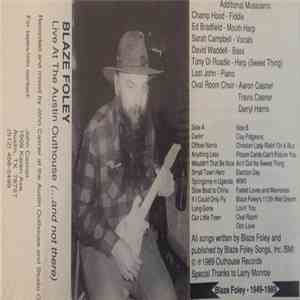 Blaze Foley - Live At The Austin Outhouse (...and not there)