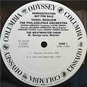 Verdi - Eugene Ormandy, The Philadelphia Orchestra, Lucine Amara, Maureen F ...