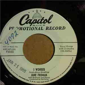Jane Froman - I Wonder / I'll Never Be The Same