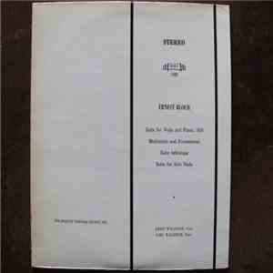 Ernest Bloch, Lory Wallfisch, Ernst Wallfisch - Suite For Viola & Piano , M ...