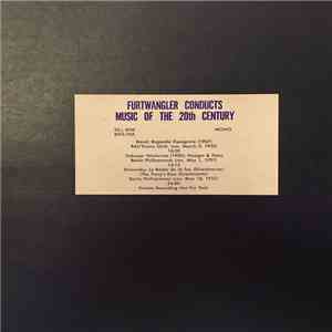 Furtwangler - Furtwangler Conducts Music Of The 20th Century