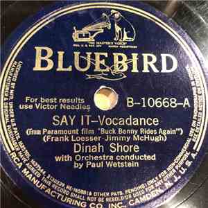 Dinah Shore - Say It / Imagination