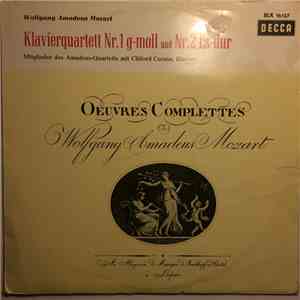 Mozart, Clifford Curzon And Members Of The Amadeus Quartet - Piano Quartet ...