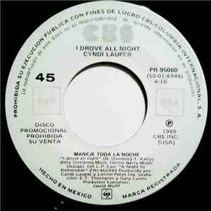 Cyndi Lauper - I Drove All Night = Maneje Toda La Noche