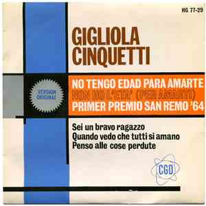 Gigliola Cinquetti - No Tengo Edad Para Amarte = Non Ho L'eta' (Per Amarti)