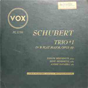 Joseph Benvenutti ,Piano René Benedetti ,Violin André Navarra - Trio #1 In  ...
