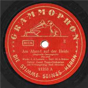 Oskar Joost Tanz-Orchester - Am Abend auf der Heide / Böhmische Polka - Sko ...