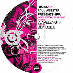 Paul Webster  Presents JPW - Wavelength / Blindside