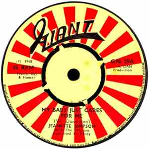 Jeanette Simpson With The Missions / Jeanette Simpson With The Superboys - My Baby Just Cares For Me / Don't Let Me Cry No More