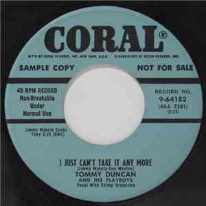 Tommy Duncan And His Playboys - I Just Can't Take It Any More