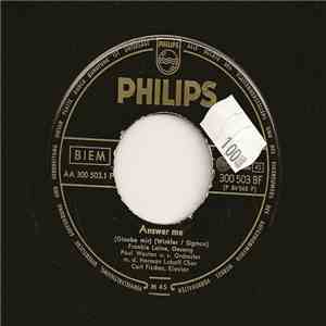 Frankie Laine, Paul Weston And His Orchestra, Carl Fischer - Answer Me / G ...