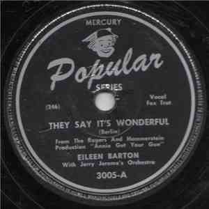 Eileen Barton With Jerry Jerome's Orchestra - They Say It's Wonderful / You ...