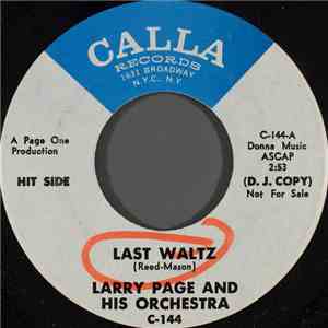 Larry Page And His Orchestra - Last Waltz