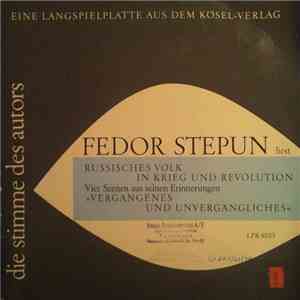 Fedor Stepun - Fedor Stepun Liest Russisches Volk In Krieg Und Revolution - ...