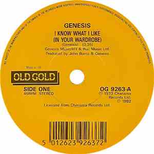 Genesis - I Know What I Like (In Your Wardrobe) / Counting Out Time