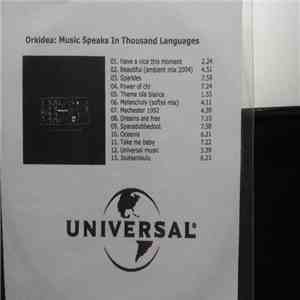 Orkidea - Music Speaks In Thousand Languages