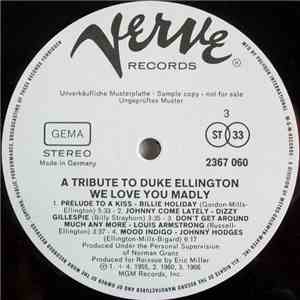 Various - A Tribute To Duke Ellington - We Love You Madly