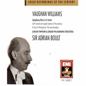 Vaughan Williams, Sir Adrian Boult, London Symphony, London Philharmonic Or ...
