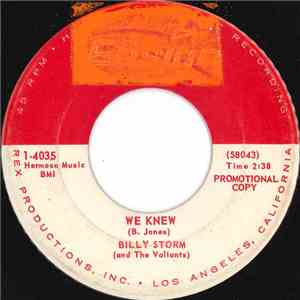 Billy Storm And The Valiants - We Knew / Walkin' Girl